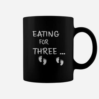 Eating For Three Mom Of Expecting Twins Coffee Mug | Crazezy