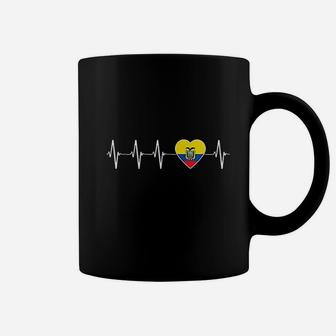 Ecuadorian Heartbeat I Love Ecuador Flag Coffee Mug | Crazezy