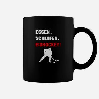 Eishockey-Enthusiast Tassen - Essen, Schlafen, Eishockey, Fanshirt - Seseable