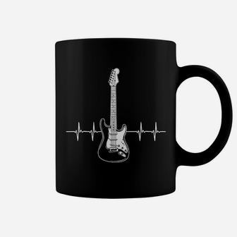 Electric Guitar Heartbeat Musician Coffee Mug | Crazezy