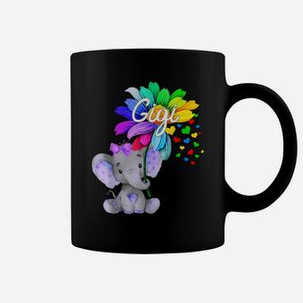 Elephant Gigi Flower Cute Mother's Day T Shirt Coffee Mug | Crazezy