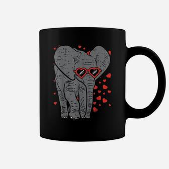 Elephant Heart Glasses Cute Valentines Day Animal Lover Gift Coffee Mug | Crazezy