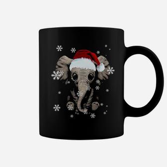 Elephant Santa Hat Snowflake Coffee Mug - Monsterry AU