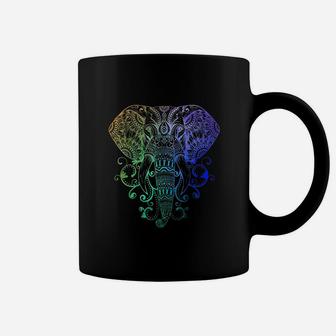 Elephant Tribal Watercolor Graphic Gift Men Wome Coffee Mug - Thegiftio UK