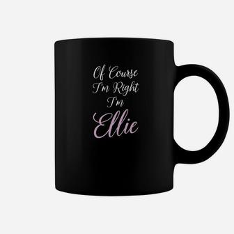 Ellie Name Personalized Girls Women Cute Pink Gift Coffee Mug - Thegiftio UK