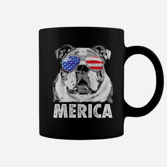 English Bulldog 4Th Of July Merica Men Women Usa Flag Coffee Mug - Monsterry