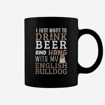 English Bulldog Dad Tshirt Funny British Dog Lover Beer Coffee Mug | Crazezy