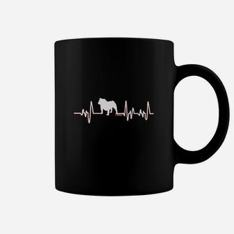English Bulldog Gifts Dog Lover Heartbeat Bulldog Coffee Mug | Crazezy UK