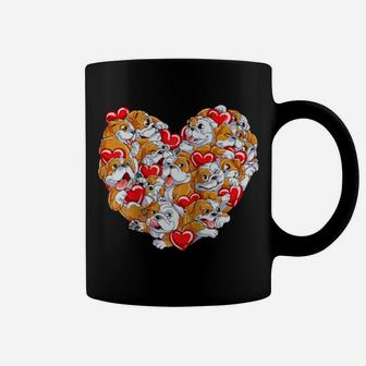 English Bulldog Heart Valentines Day Gifts Men Dog Lover Raglan Baseball Coffee Mug - Monsterry