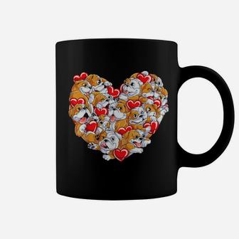 English Bulldog Valentines Day Shirt Heart Dog Lover Boys Coffee Mug - Monsterry AU