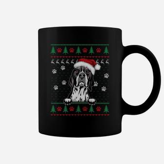 English Pointer Christmas Ugly Sweater Funny Dog Lover Xmas Sweatshirt Coffee Mug | Crazezy