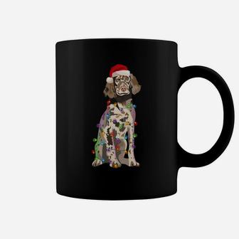 English Setter Christmas Lights Xmas Dog Lover Sweatshirt Coffee Mug | Crazezy
