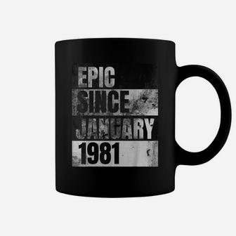 Epic Since January 1981 | 40Th Birthday Gift Coffee Mug | Crazezy CA