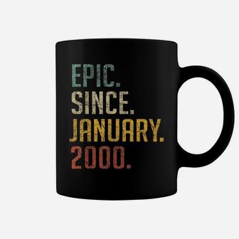 Epic Since January 2000 Shirt 20 Yrs Old 20Th Birthday Gift Coffee Mug | Crazezy