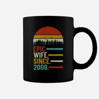 Epic Wife Since 2008, 12Th Wedding Anniversary Gift For Her Coffee Mug | Crazezy UK