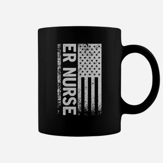 Er Nurse Distressed American Flag Emergency Room Rn Gift Coffee Mug | Crazezy