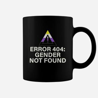 Error 404 Gender Not Found Agender Non Binary Pride Coffee Mug | Crazezy AU