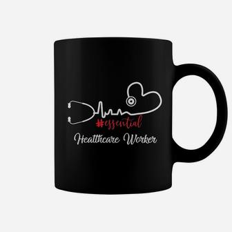 Essential Healthcare Worker Heartbeat Valentines Day Gifts Coffee Mug - Thegiftio UK