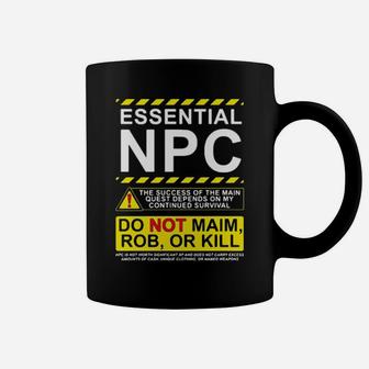Essential Npc Do Not Main Rob Or Kill Warning Coffee Mug - Monsterry UK