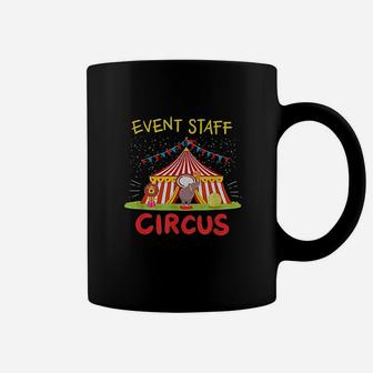 Event Staff Circus Tent Elephant And Lion Coffee Mug | Crazezy