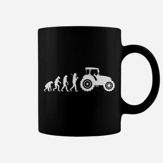 Evolution Affe zu Traktorfahrer Herren Tassen, Lustiges Bauernmotiv Tee - Seseable