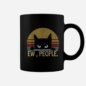 Ew People Black Cat Vintage Retro Coffee Mug | Crazezy
