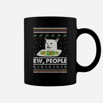 Ew People Yelling Cat Meme Ugly Sweater Christmas Xmas Gifts Coffee Mug | Crazezy UK