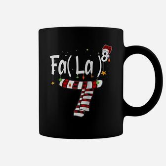 Fa La 8 Santa Red Plaid Claus Fa La Math Teacher Christmas Raglan Baseball Tee Coffee Mug | Crazezy UK