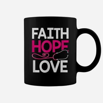 Faith Hope Love Nursing Practitioner Nurse Superhero Gift Coffee Mug | Crazezy
