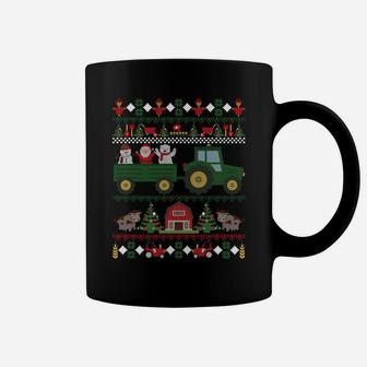 Farmer Ugly Christmas Tractor Farming Holiday Xmas Gift Sweatshirt Coffee Mug | Crazezy AU