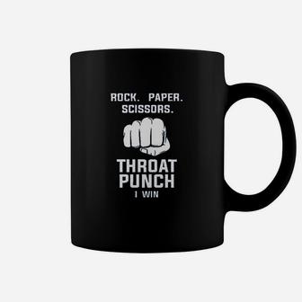 Fashions Rock Paper Scissors Throat Punch I Win Coffee Mug | Crazezy UK