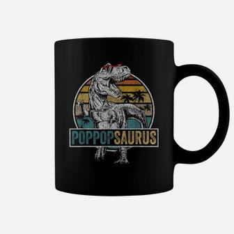 Father's Day Poppopsaurus T Rex Dinosaur Funny Poppopsaurus Coffee Mug | Crazezy UK