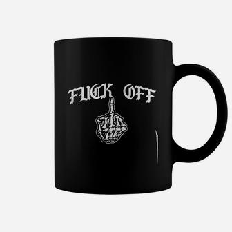 Fck Off Skull Middle Finger Rude Vulgar Offensive Coffee Mug | Crazezy AU