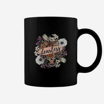 Fearless Tiger Flowers Coffee Mug | Crazezy