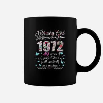 February Girl 1972 Tshirt 49Th Birthday Gift 49 Years Old Coffee Mug | Crazezy CA