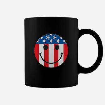 Feelin Good Usa Flag Smile Face Besty Ross Flag Emoticon Coffee Mug | Crazezy