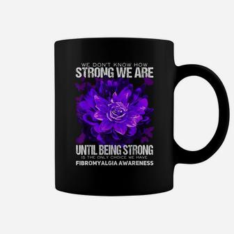Fibromyalgia Awareness Strong Warrior Flower Purple Ribbon Coffee Mug | Crazezy CA