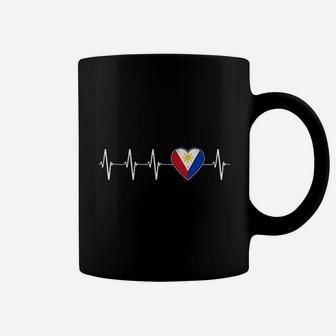 Filipino Heartbeat I Love The Philippines Heart Flag Coffee Mug | Crazezy