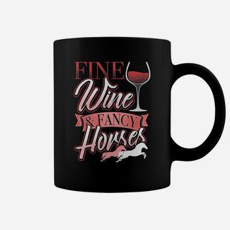 Fine Wine Fancy Horses Equestrian Riders Coffee Mug - Thegiftio UK