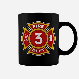 Fire 3 Dept | Firefighter Hero 3Rd Birthday Boys Gift Coffee Mug | Crazezy CA