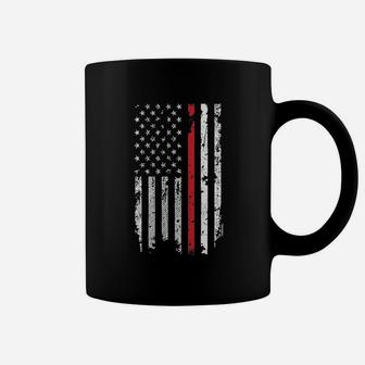 Firefighter American Flag Red Line Stripe Usa Coffee Mug | Crazezy