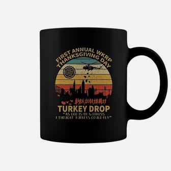 First Annual Wkrp Turkey Drop Vintage Thanksgiving Day Coffee Mug | Crazezy CA