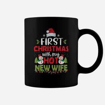First Christmas With My Hot New Wife Funny Couple Gifts Coffee Mug | Crazezy UK