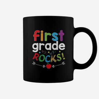 First Grade Rocks Funny 1St Graders N Teachers Coffee Mug | Crazezy