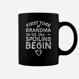 First Time Grandma Let The Spoiling Begin - Grandmother Coffee Mug | Crazezy