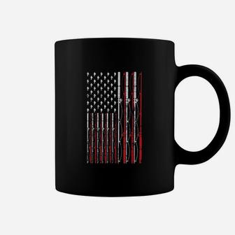 Fishing Rod American Flag Vintage Fishing Coffee Mug | Crazezy