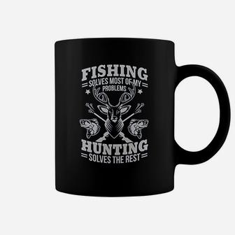 Fishing Solves Most Problems Coffee Mug | Crazezy