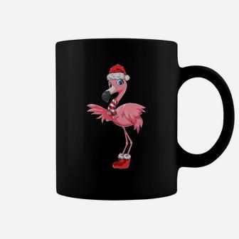 Flamingo Christmas Gift Xmas Santa Claus Pink Cute Flamingo Coffee Mug | Crazezy UK