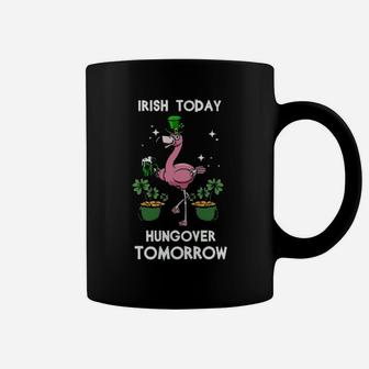 Flamingo Irish Today Hungover Tomorrow Coffee Mug - Monsterry