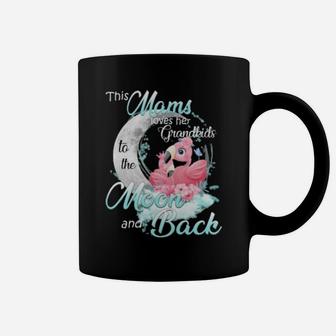 Flamingo This Mams Loves Her Grandkids To The Moon And Back Coffee Mug - Monsterry DE